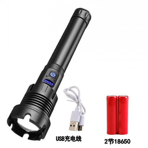 P90 Power Torch Rechargeable Outdoor Long-Range Xenon Lamp Zoom High-Power Spotlight Super Bright Probe Xenon Lamp