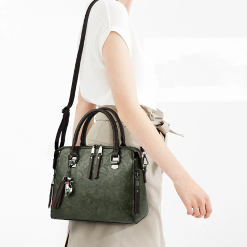 Gusure Luxury Handbag Women Crossbody Bag with Tassel hanging Large Capacity Female Shoulder Bags Embroidery Tote bag
