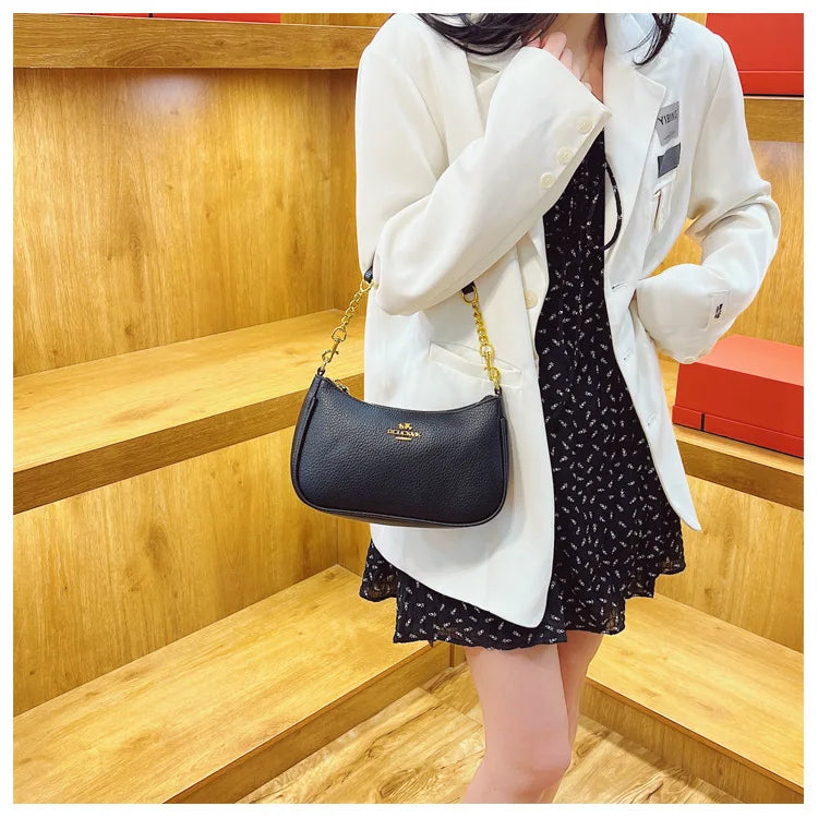 Ladies Classic Geometry Pattern Multifunctional Crossbody Bag 2025 Women's Handbag Fashionable Printed Shoulder Bag PU Leather