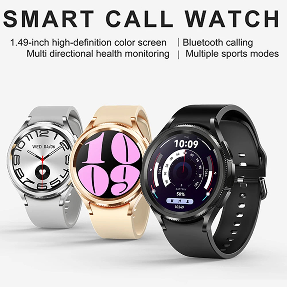 2025 New Watch 6 Classic Smartwatch Men GPS Sports Amoled Screen Heart Rate Waterproof Bluetooth Call Music Smart Watch Women