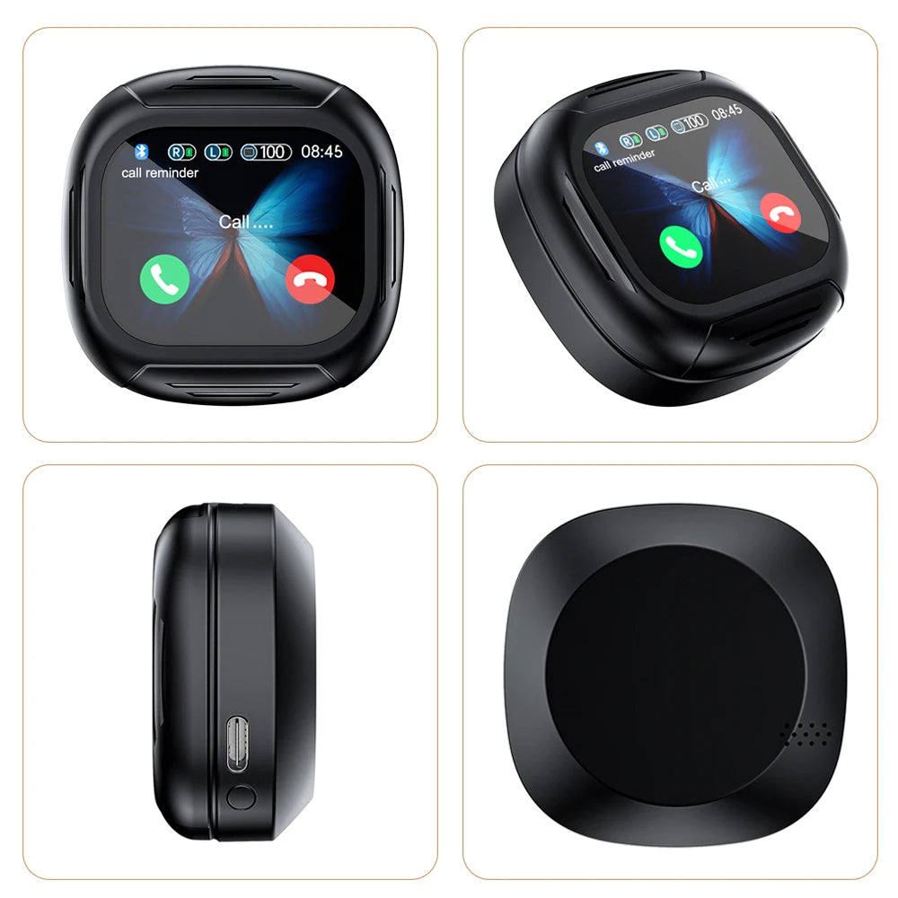 LX-60 Full Touch Screen Headphones ANC Bluetooth 5.4 Noise Cancelling Earphones HiFi Stereo Wireless In-Ear ENC Earbuds With Mic