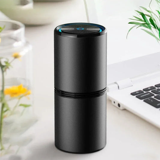 Zai Xiao Car Air Purifier Negative Ion Generator Low Noise Air Cleaner Deodorizer Smoke Odor Remover Vehicle Air Purifier