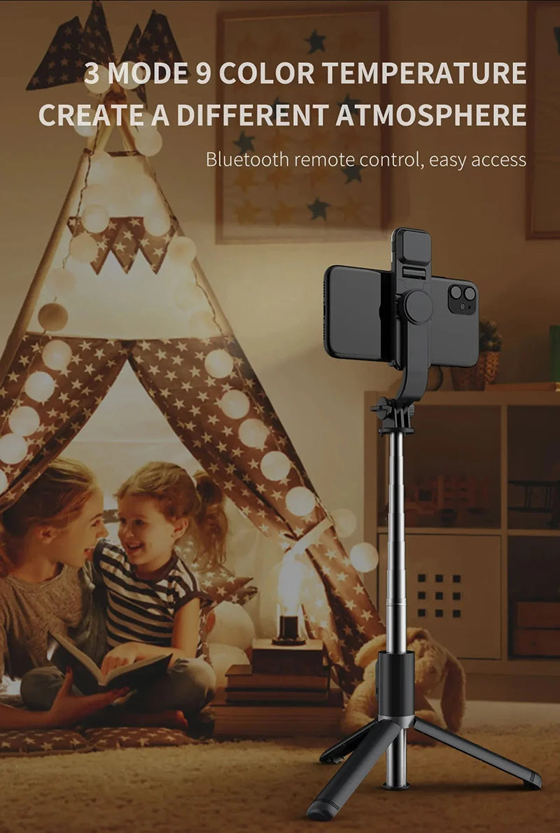 Xiaomi Selfie Stick 1045mm With Wireless Bluetooth LED Fill Light Extended Tripod With Remote Shutter For Android ios Cellphone