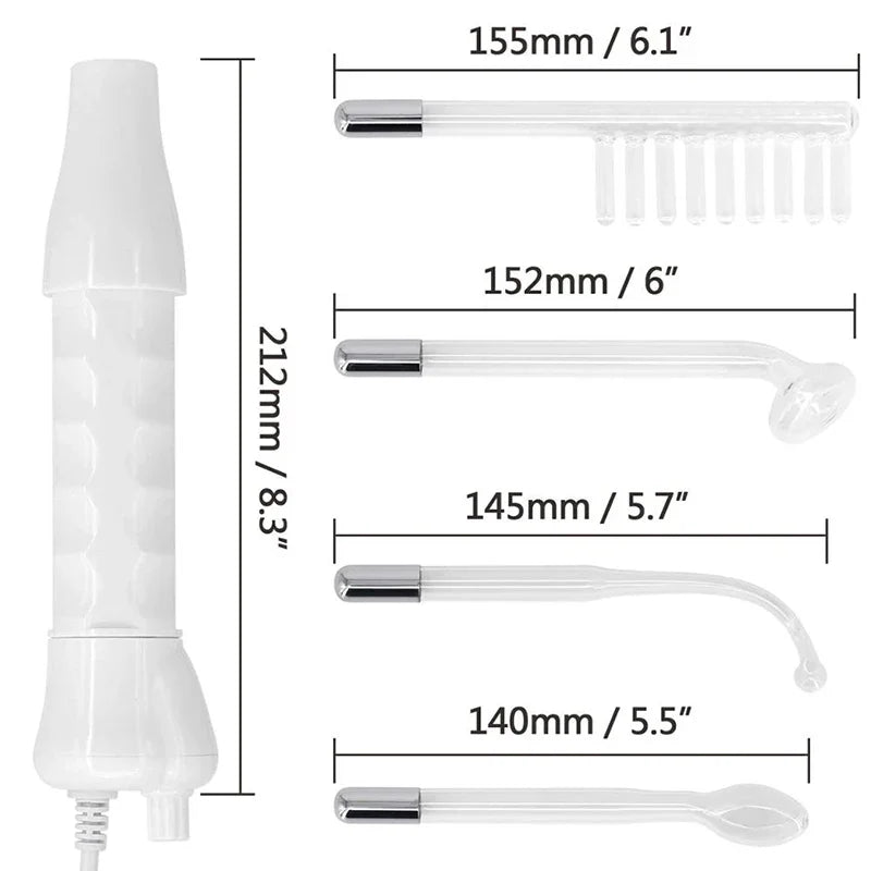 Portable High Frequency Facial Machine Wand Handheld Electric Face Skin Beauty Tools Acne Treatment Device