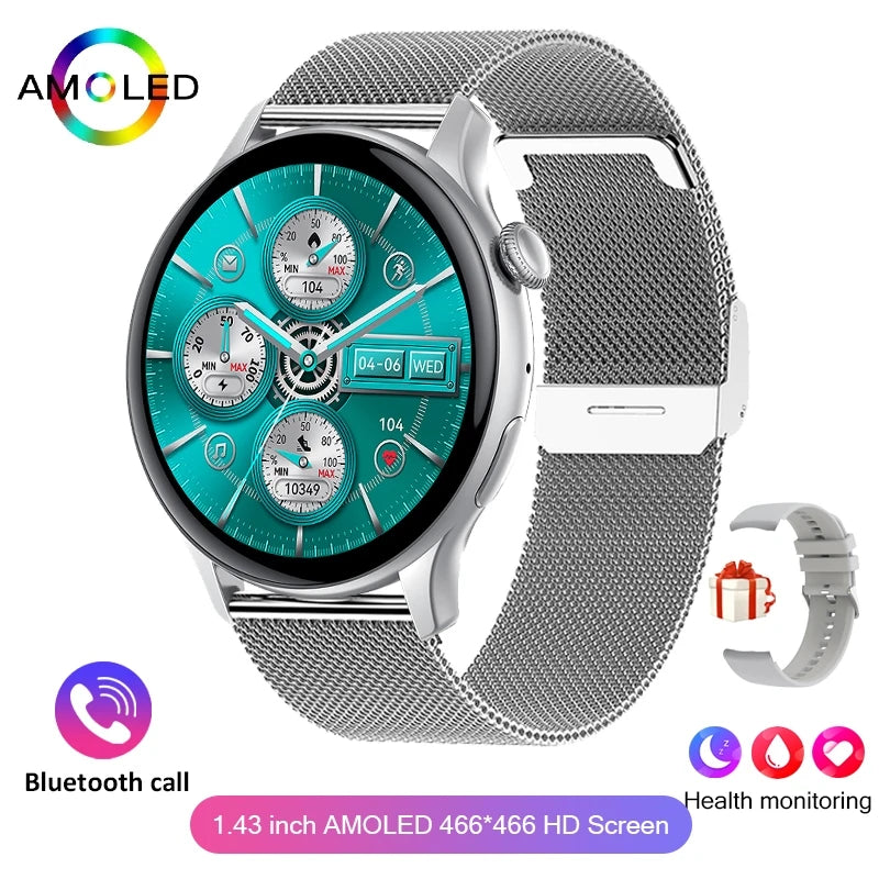 2024 True AMOLED Smart Watch Ladies Screen always Show Time 466*466 HD Health Tracker Voice Calling Smartwatch Women For Xiaomi