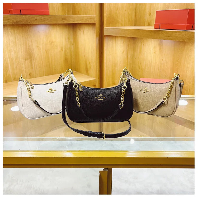 Ladies Classic Geometry Pattern Multifunctional Crossbody Bag 2025 Women's Handbag Fashionable Printed Shoulder Bag PU Leather