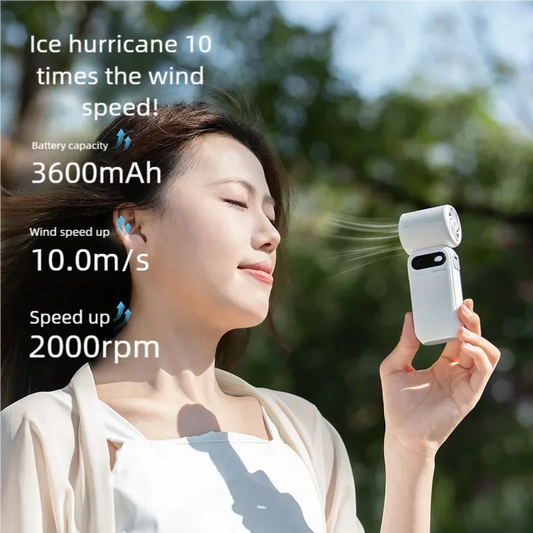 Xiaomi Youpin Electric Fan Wireless Portable Handheld Desktop Small Fan 100 Levels High Speed Strong Wind Mini Pocket Fan Gift