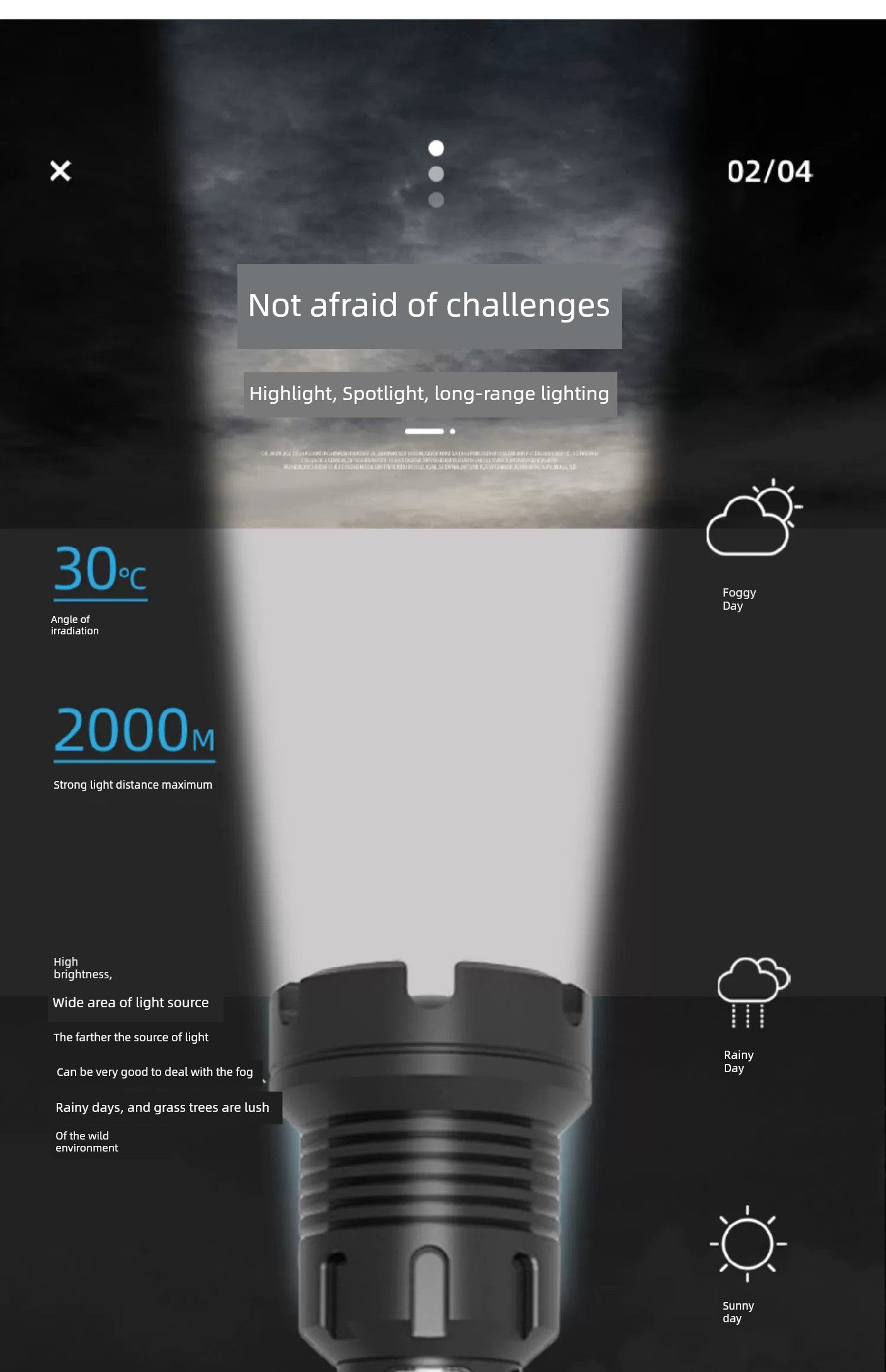 P90 Power Torch Rechargeable Outdoor Long-Range Xenon Lamp Zoom High-Power Spotlight Super Bright Probe Xenon Lamp