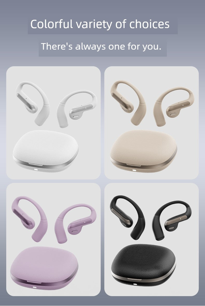 2025 New Arrival Half in-Ear Wireless Bluetooth Headset Ultra-Long Life Battery Non in-Ear Noise Reduction Sports Running for a Long Time without Pain