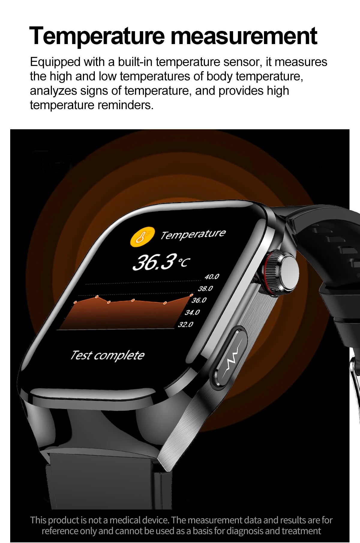 2025 New Three Highs Blood Pressure Smartwatch ECG Uric Acid Heart Rate Clock Body Analysis Health Monitoring Watches