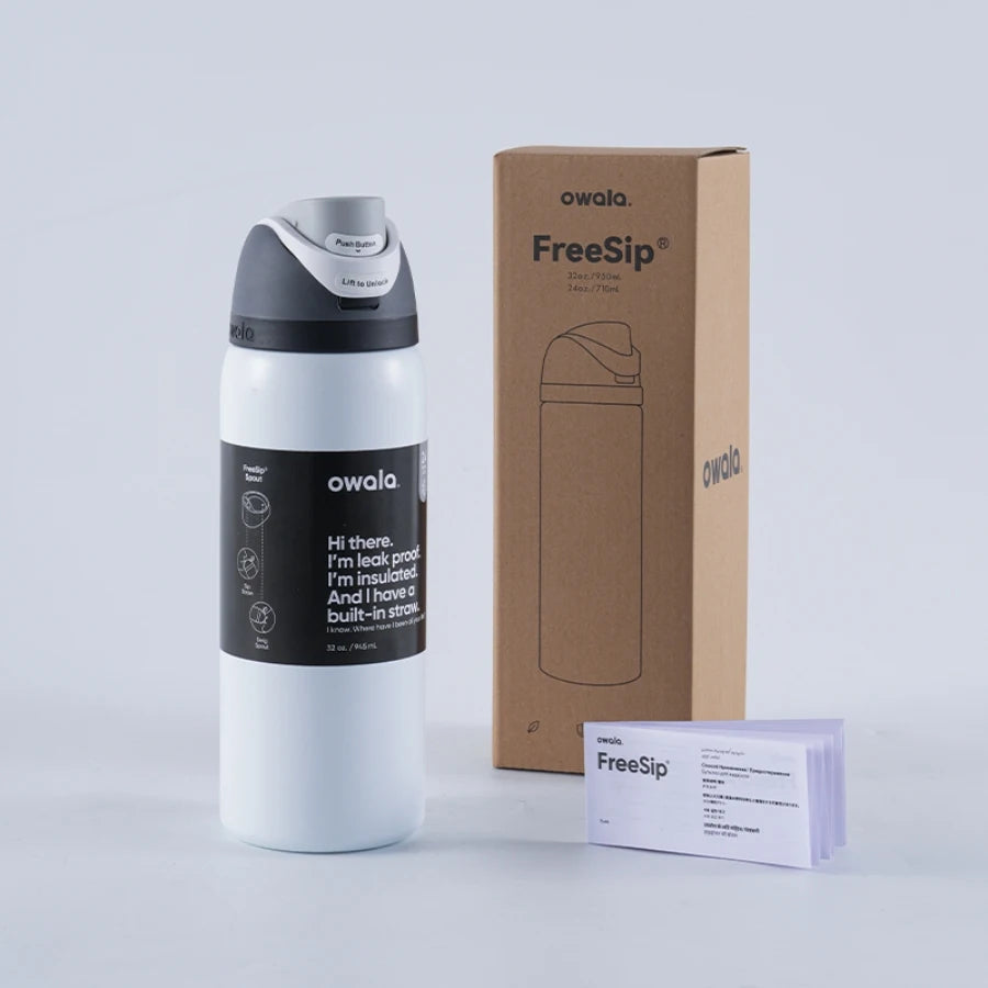 NEW Original Owala Insulated Stainless Steel Water Bottle with Straw, BPA-Free Sports Water Bottle