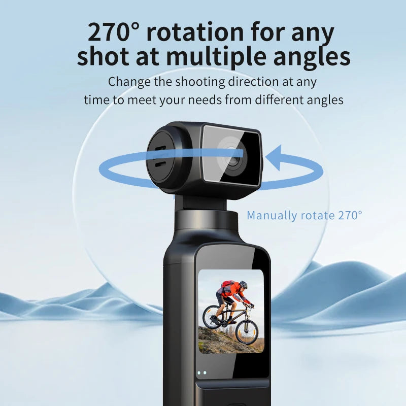 4K Pocket Camera 1080P WiFi Full HD Pocket Camera 270 Rotatable Mini Outdoor Sport DV With Waterproof Case Video Camcorders Gift