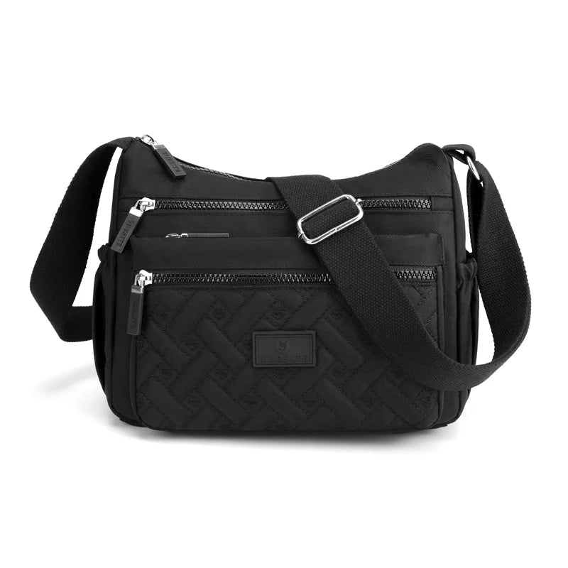 Ladies' Shoulder Bag - Adjustable Shoulder Strap, Zipper Closure