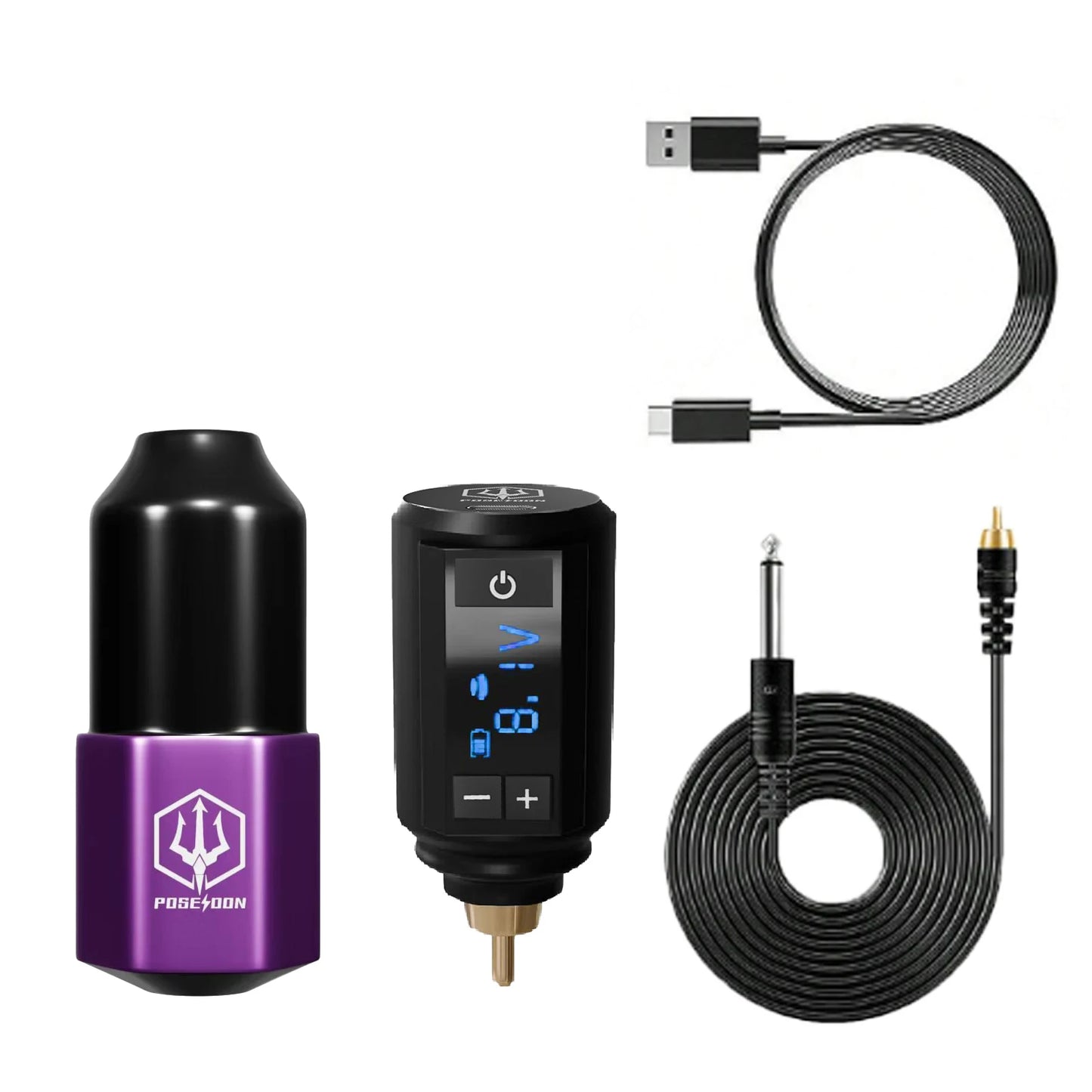 Tattoo Kit POSEIDON Lightweight Tattoo Pen Kit For Permanent Makeup Tattoo Machine Wireless Tattoo Power Supply Tattoo Gun Kit