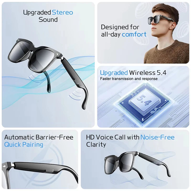 Xiaomi Multifunctional Wireless Smart Glasses Call Video Music Player Headset Driving Glasses Sport Sunglasses For Men Women