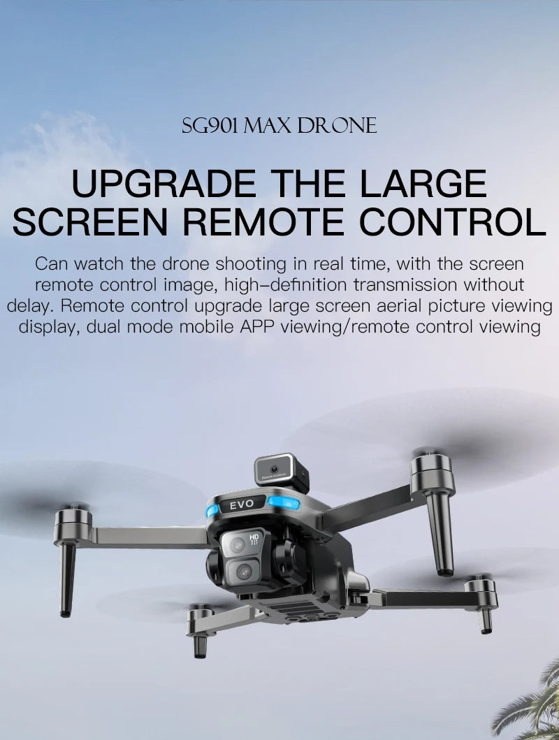 New SG901 MAX GPS Drone Professional 8K Camera Aerial FPV Brush Avoiding Obstacle with Large Screen Remote Control Folding Drone