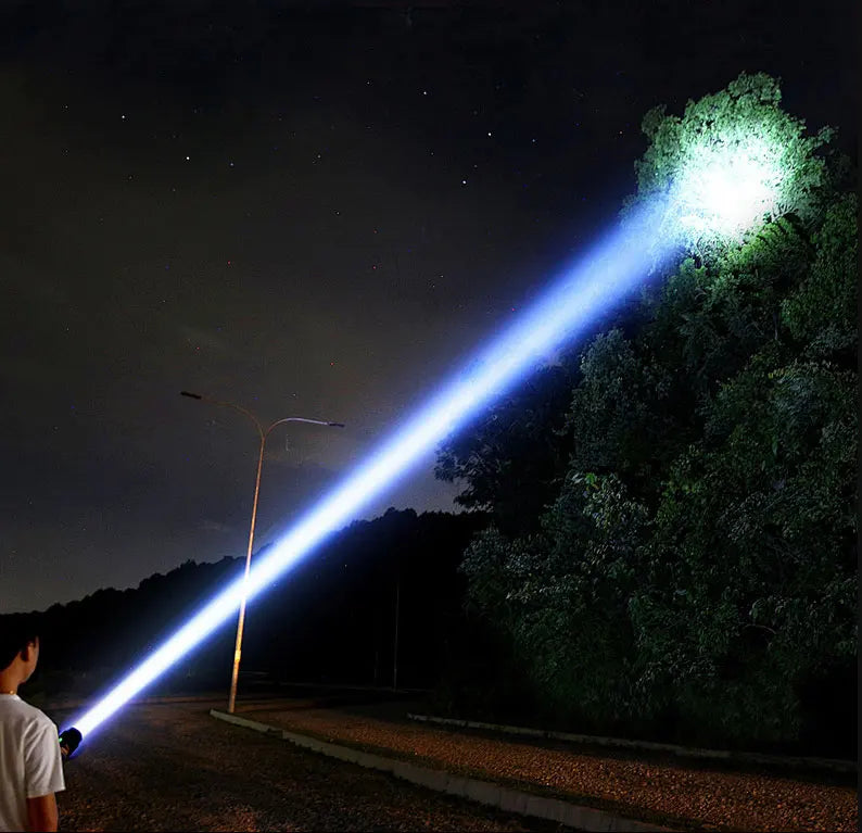 2025 Ultra Powerful Windproof Fire Starting Flashlight Rechargeable High Power Torch Focused Light Source Can Light A Flame Lantern