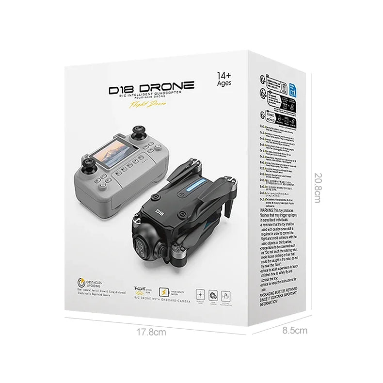 VIVO D18 Drone 8K Aerial HD Dual Camera Photography Intelligent Obstacle Avoidance Brushless Power 5G WIFI GPS Return VR Drone