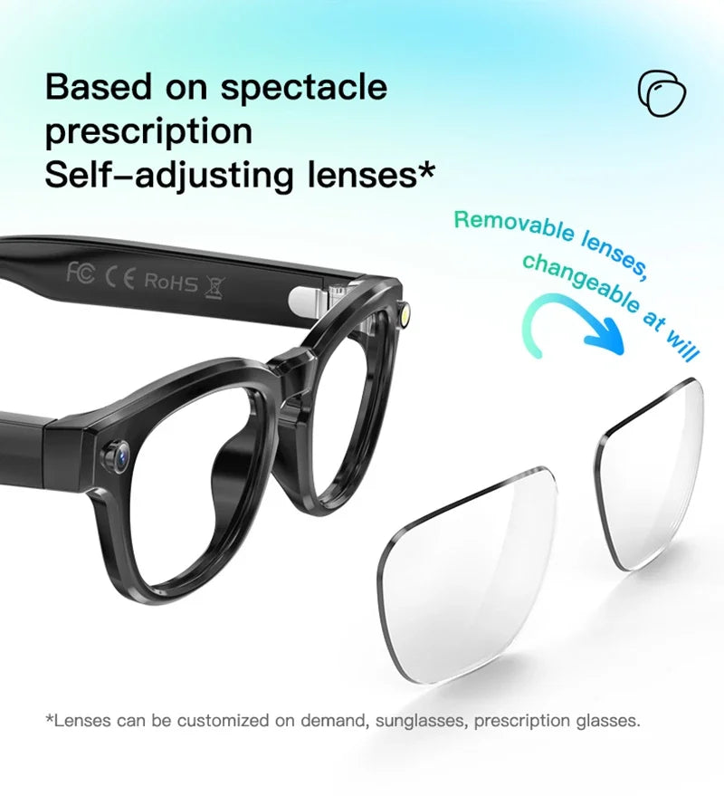Xiaomi GS380 Smart Glasses With Camera 200W Pixels Auto Colour Change Lens Bluetooth Glasses Listen to music Shooting Sunglasses