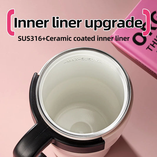 TKK 800ml/1200ml SUS316 Ceramic Coating Vacuum Cup, with Straw and Tea Strainer Vacuum Insulated Large Capacity Water Bottle