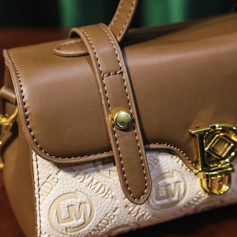 Designer Inspired Messenger Bag for Ladies, Waterproof Leather Shoulder Bag, Spacious Handbag Trendy and Functional