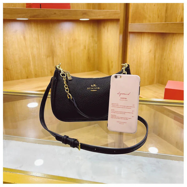Ladies Classic Geometry Pattern Multifunctional Crossbody Bag 2025 Women's Handbag Fashionable Printed Shoulder Bag PU Leather
