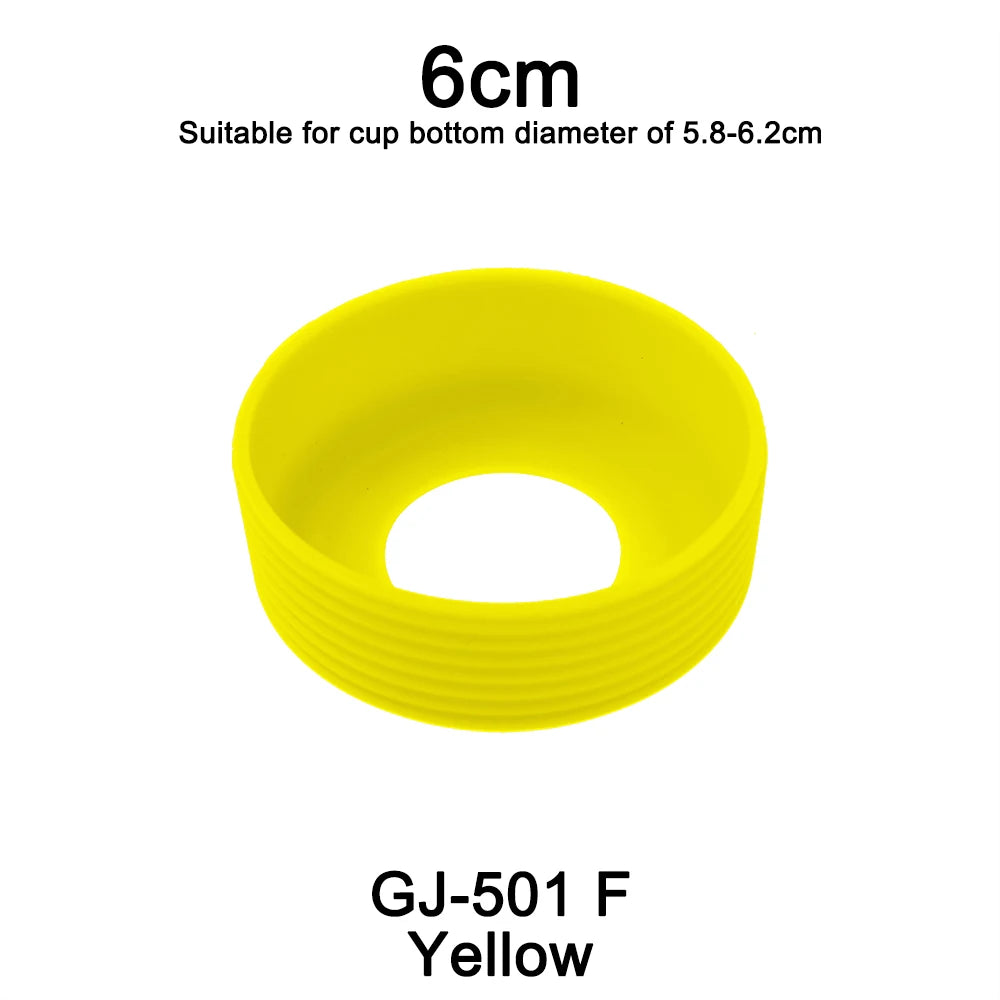 6cm 15 Colour Threaded Soft Silicone Cup Bottom Cover Wear Resistant Ring Sleeve Sheath Anti Slip Good Toughness