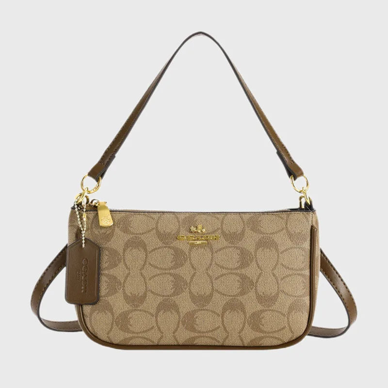 Ladies Classic Geometry Pattern Multifunctional Crossbody Bag 2025 Women's Handbag Fashionable Printed Shoulder Bag PU Leather