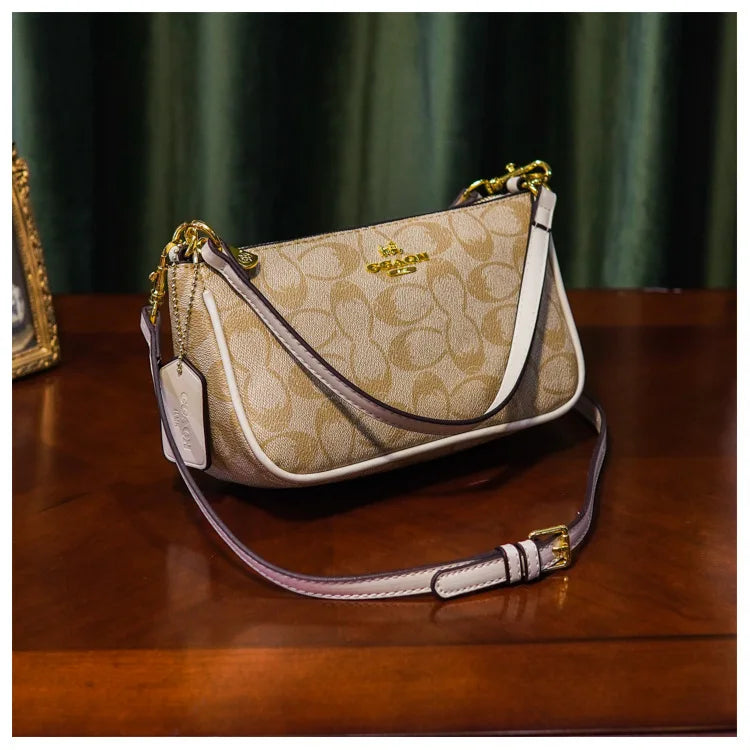 Ladies Classic Geometry Pattern Multifunctional Crossbody Bag 2025 Women's Handbag Fashionable Printed Shoulder Bag PU Leather