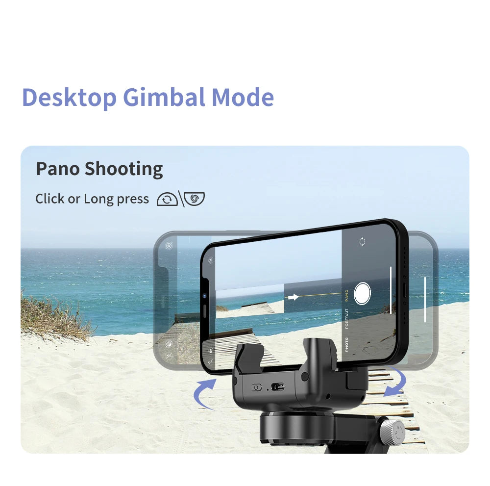 Q18 Desktop Following the shooting Mode Gimbal Stabilizer Selfie Stick Tripod with Fill Light for Smartphone
