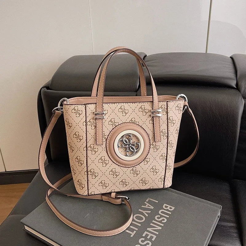 2025 Summer Women's Printed Letter Tote Bag, Large Capacity Shoulder & Crossbody Purse, Trendy Handheld Design for Everyday Use