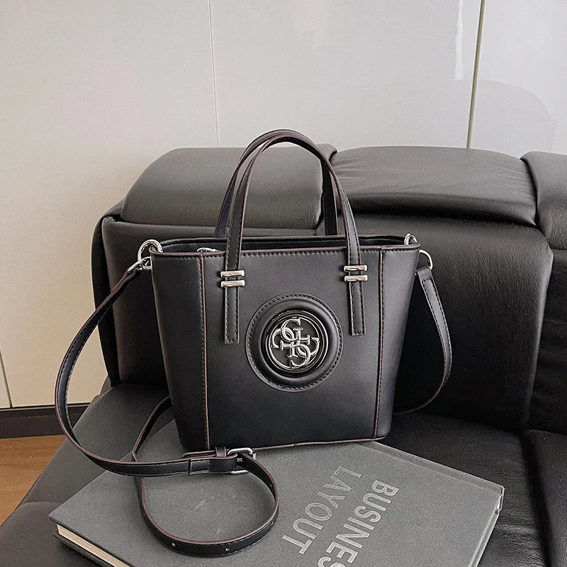 2025 Summer Women's Printed Letter Tote Bag, Large Capacity Shoulder & Crossbody Purse, Trendy Handheld Design for Everyday Use