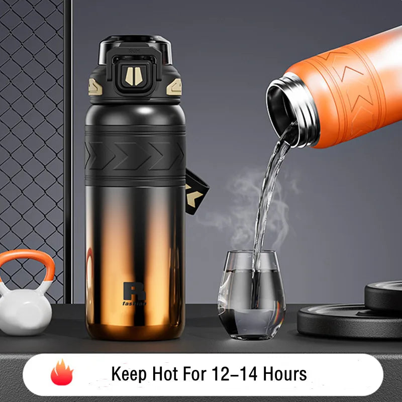 710ml High Quality Stainless Steel 316 Sport Vacuum Flask With Straw Portable Gym Fitness Outdoor Cycling Climb Thermal Bottle