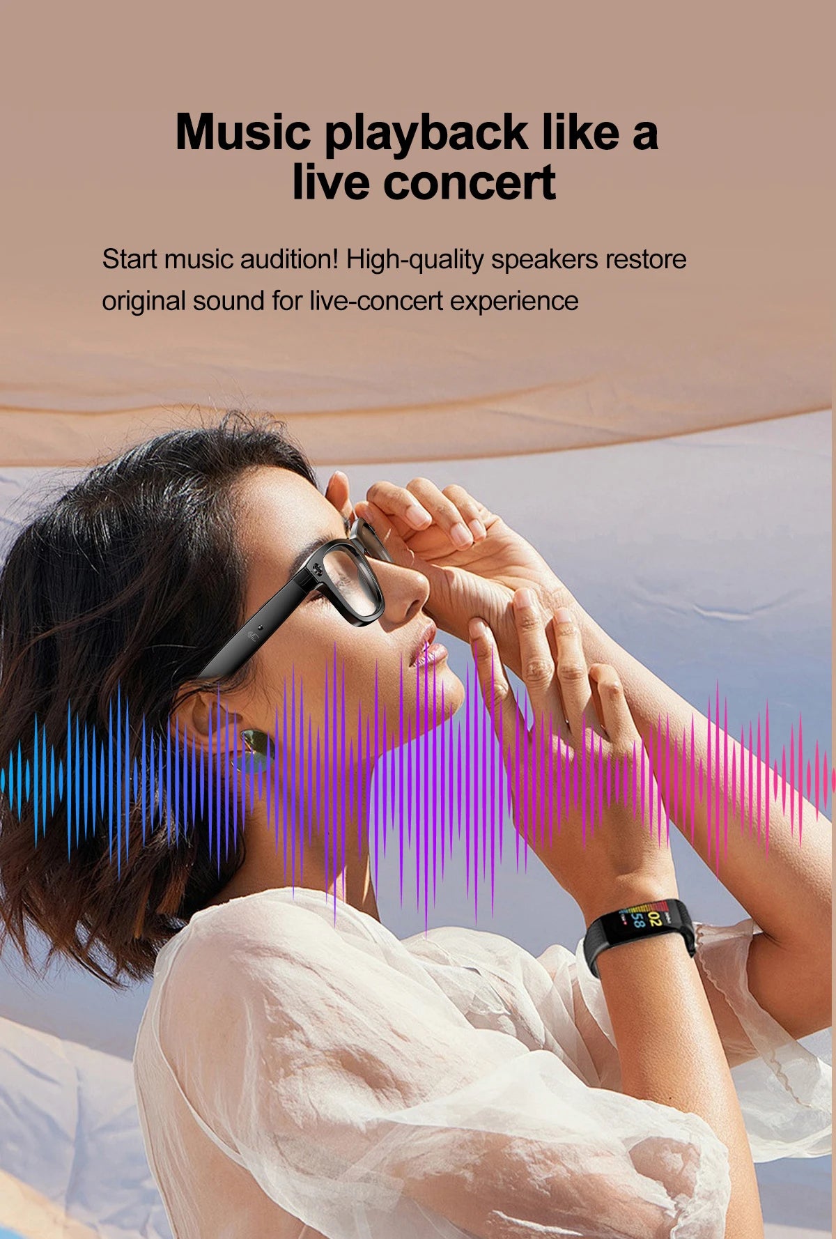 LIGE Fashion AI Camera Smart Glasses IP65 Waterproof Bluetooth Call Playing Music Smart Glasses Identify Pictures Use ChatGPT