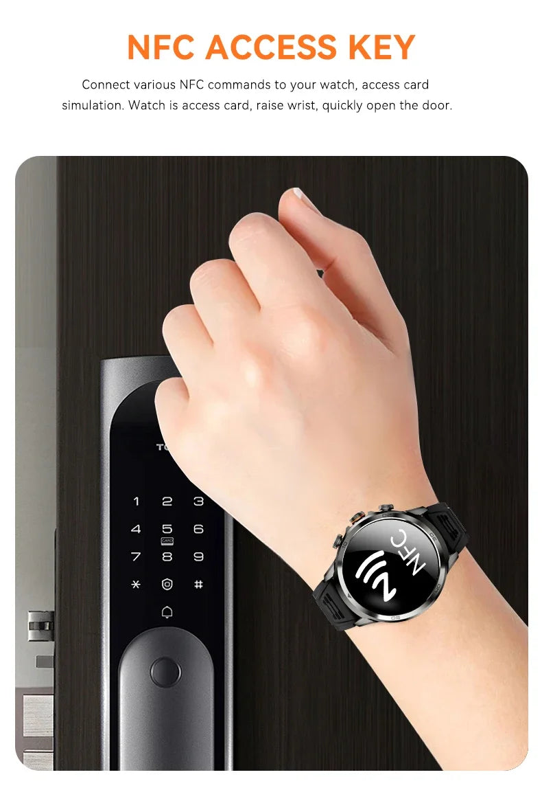 2025 NEW 4G Full Netcom H19 Smartwatch Android System 1.95 Inch 720*720 Amoled Screen 190° Rotating Camera Smart Watch GPS WIFI