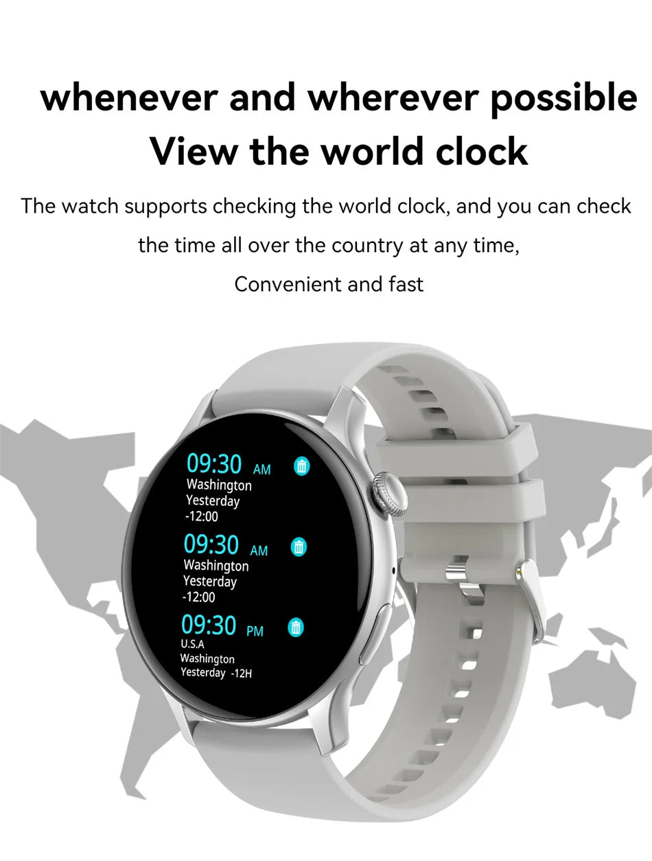 2024 True AMOLED Smart Watch Ladies Screen always Show Time 466*466 HD Health Tracker Voice Calling Smartwatch Women For Xiaomi