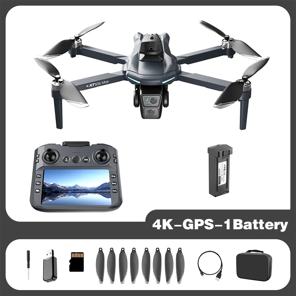 XIAOMI NEW XT606 GPS Drone 8K HD Professional dual camera 5G WIFI FPV Obstacle Avoidance Brushless RC Quadcopter Drone toy MIJIA