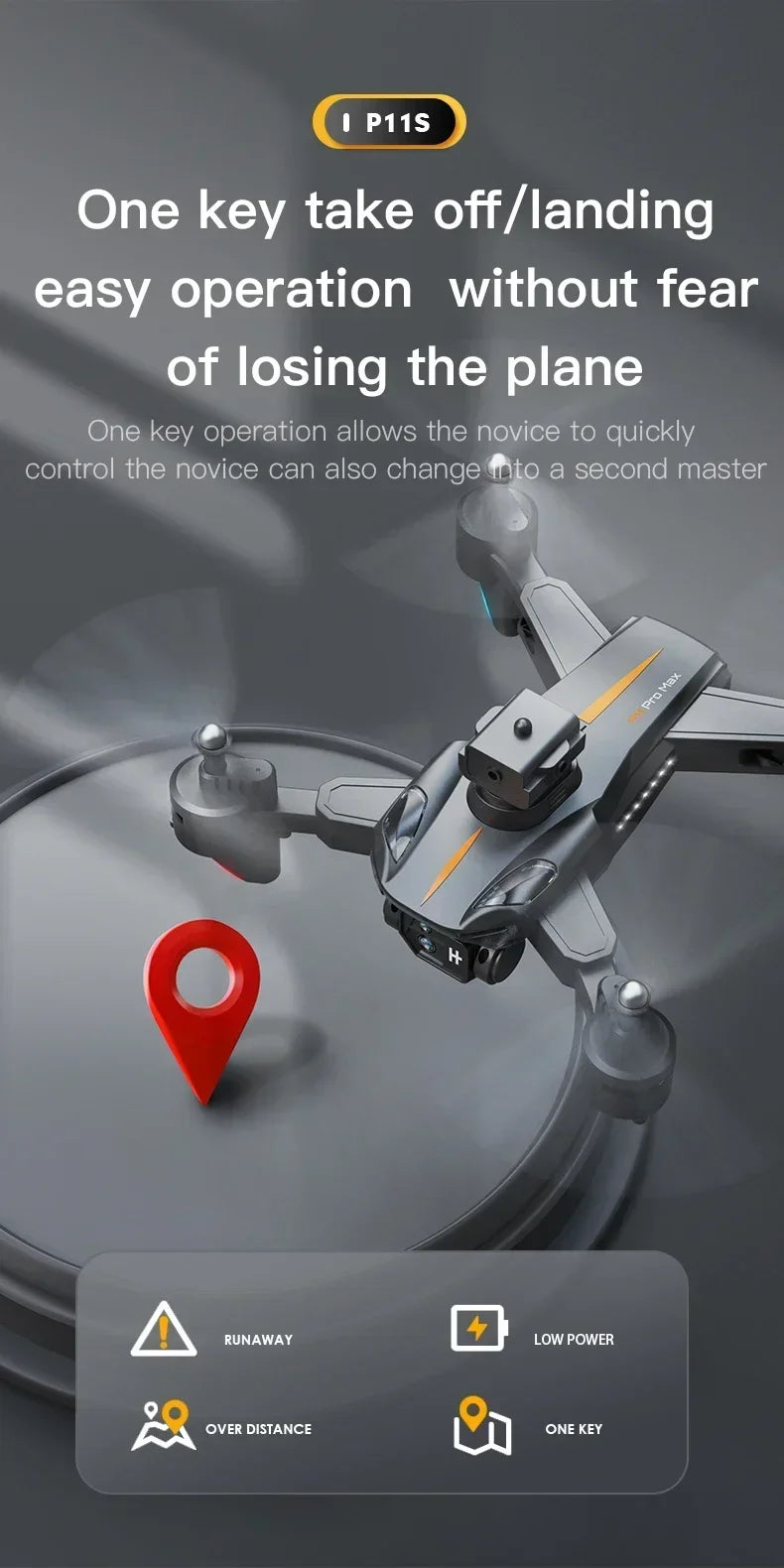 VIVO P11 Max Drone 8K 5G GPS Professional HD Aerial Photography Dual Camera Obstacle Avoidance Brushless Quadrotor 1000M