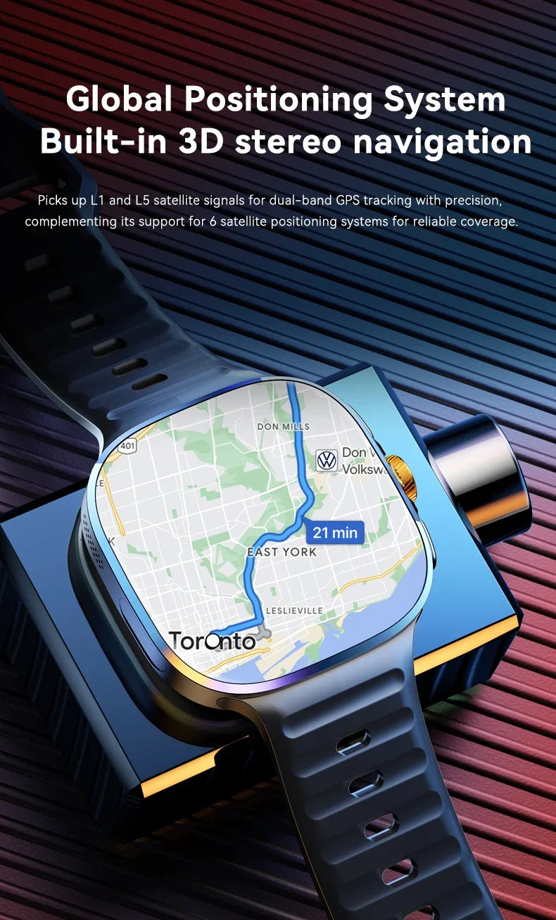 2025 M99 5G Smart Watch: Android 10.0, 9MP Rotary Camera, 256GB Storage, GPS/NFC, 1.95" AMOLED Screen