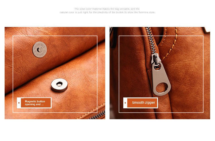 Fashion Large Capacity Shoulder Leather Women Bag