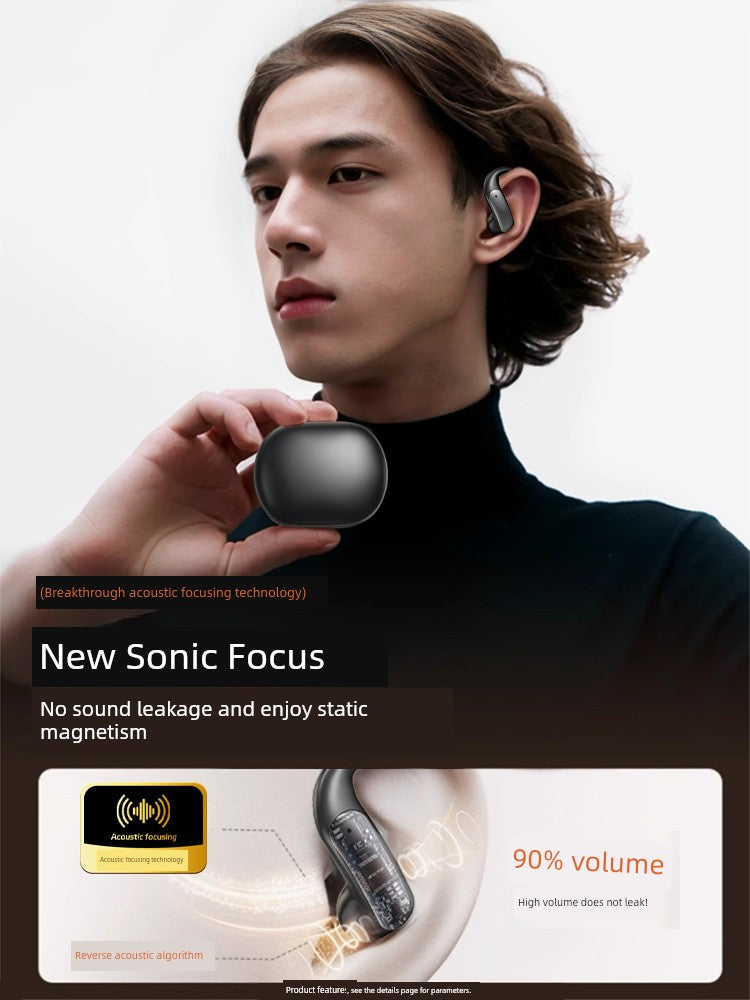 2025 New Arrival Half in-Ear Wireless Bluetooth Headset Ultra-Long Life Battery Non in-Ear Noise Reduction Sports Running for a Long Time without Pain