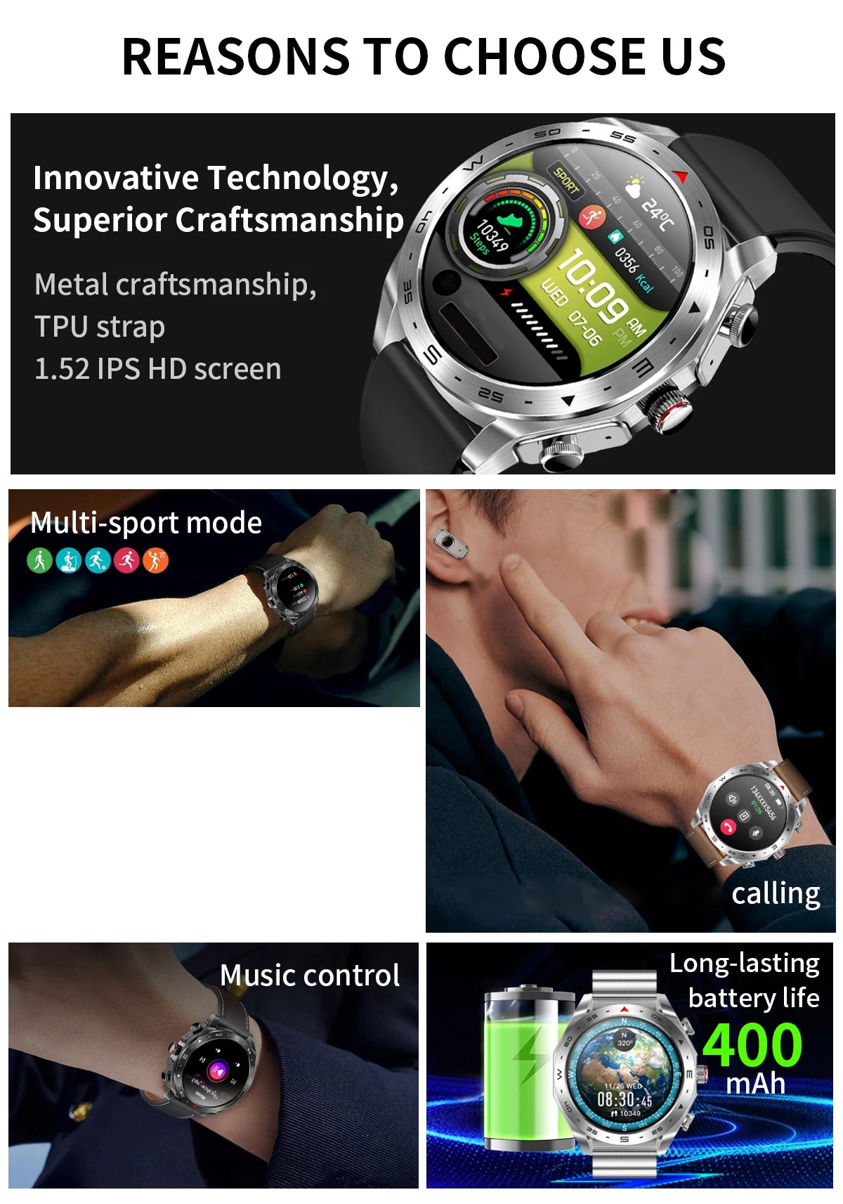 2024 TWS 2-in-1 Bluetooth Earphones Smart Watch Bluetooth Call GPS Motion Trajectory HIFI 9D Sound Quality Smartwatch