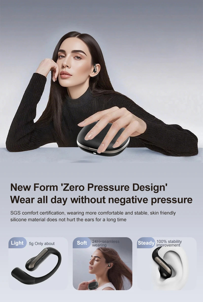 Xiaomi Smart AI Translation Headset Stereo Sound Semi-in-ear Air Conduction True Wireless Sports Long-lasting Bluetooth Headset