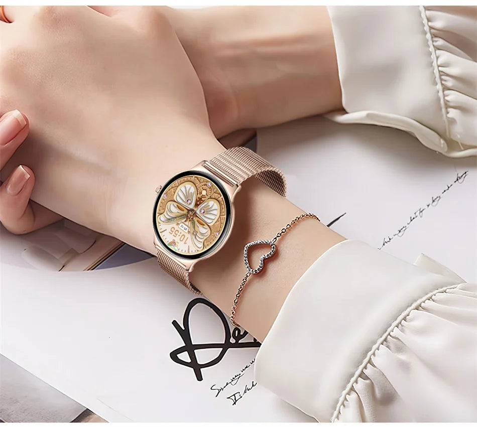 New Ultra Thin Smart Watch Women Screen Always Display Time Sports Bracelet Bluetooth Call Fashion Smartwatch