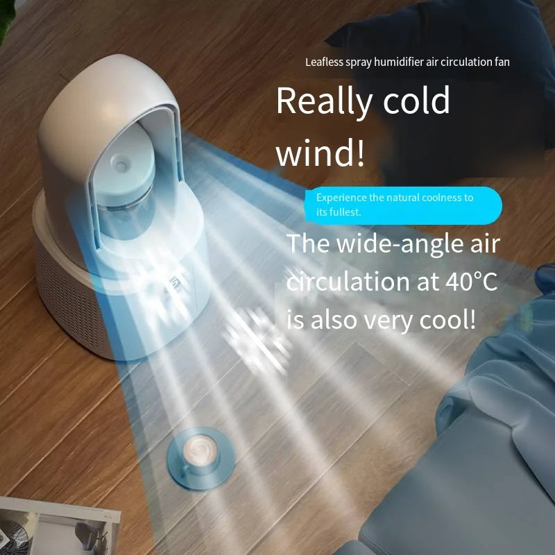 Bladeless Fan Portable Air Conditioner LED Display Desktop Bladeless Cooler Cooling Fans Tower Air Cooler for Office Bedroom