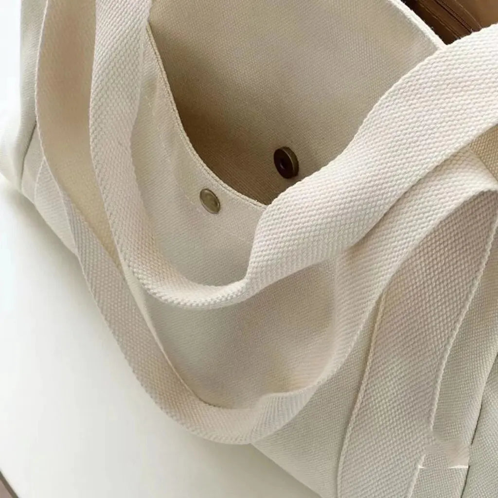 Large Capacity Tote Canvas Bag for Work Outgoing High Appearance Commuting Versatile Art Student Clothing Book Shoulder Bag.