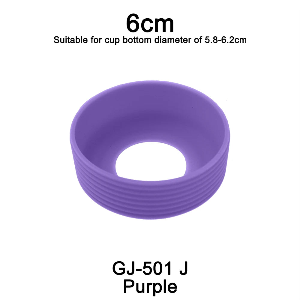 6cm 15 Colour Threaded Soft Silicone Cup Bottom Cover Wear Resistant Ring Sleeve Sheath Anti Slip Good Toughness