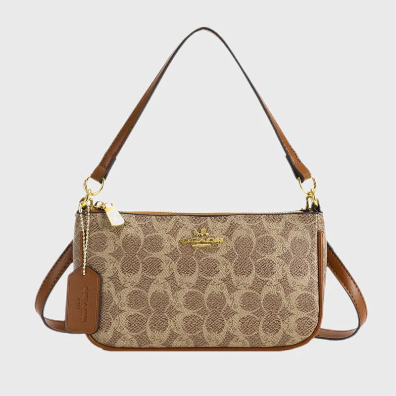 Ladies Classic Geometry Pattern Multifunctional Crossbody Bag 2025 Women's Handbag Fashionable Printed Shoulder Bag PU Leather