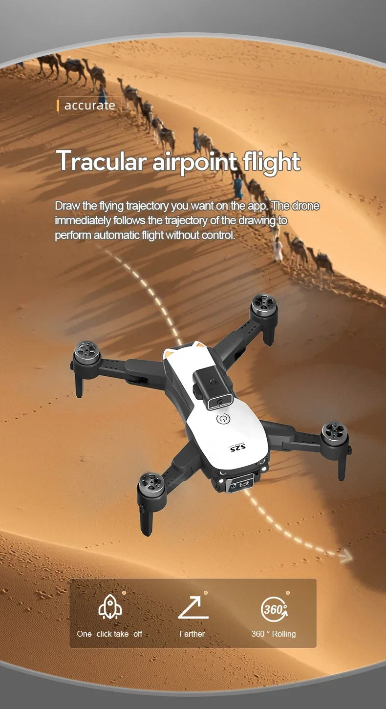 New S2S Mini Drone Profesional 8K HD Camera Fly 25Min Obstacle Avoidance Brushless Foldable Quadcopter Optical for Xiaomi