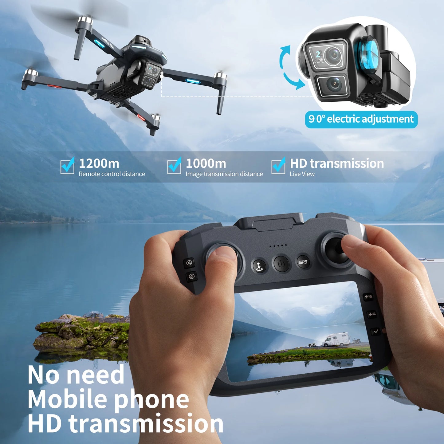 XIAOMI NEW XT606 GPS Drone 8K HD Professional dual camera 5G WIFI FPV Obstacle Avoidance Brushless RC Quadcopter Drone toy MIJIA